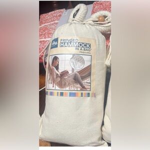 Bliss Cream Fringed Hammock Set